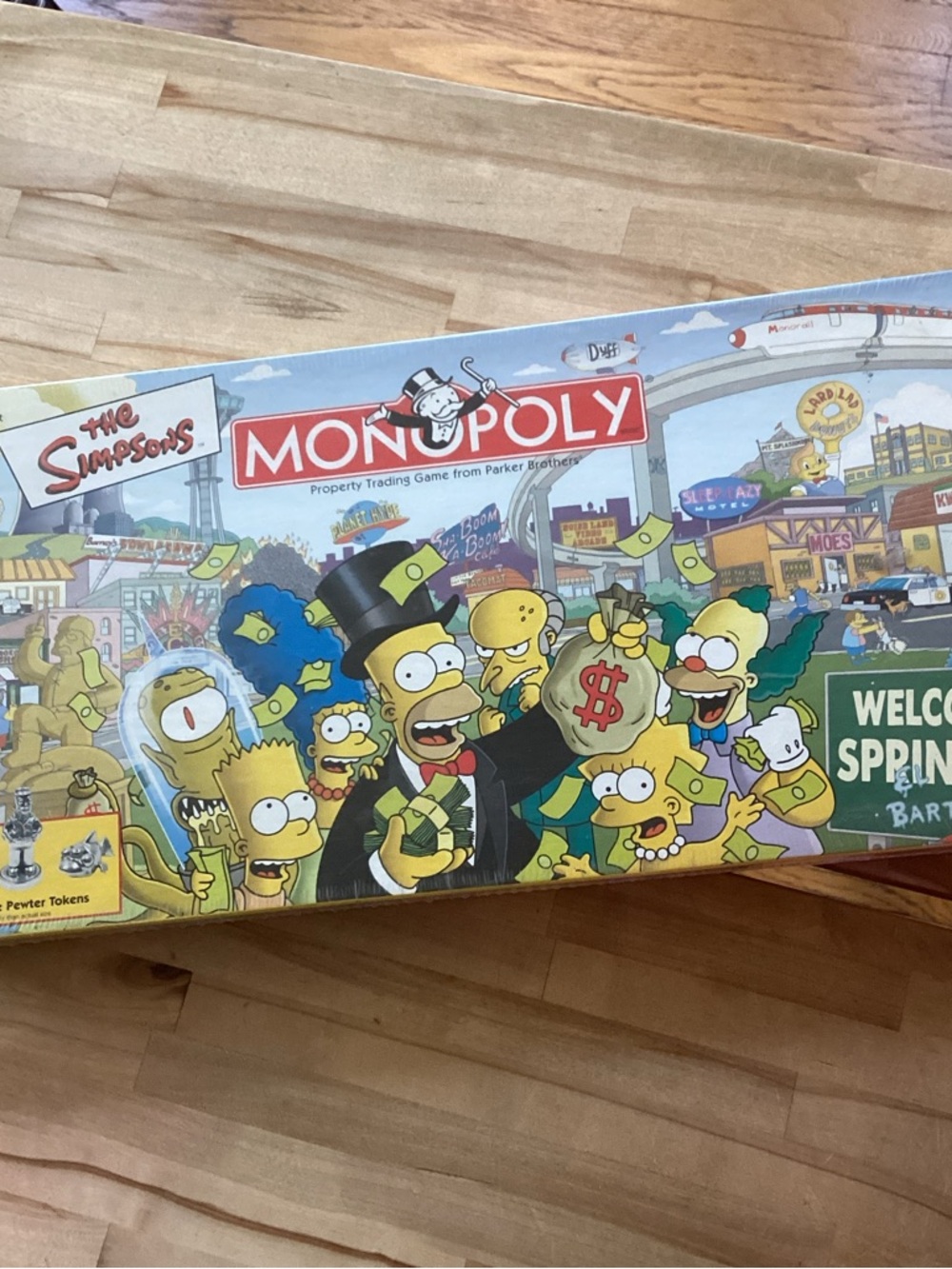 The Simpsons Monopoly Board Game from 2001 brand new sealed box